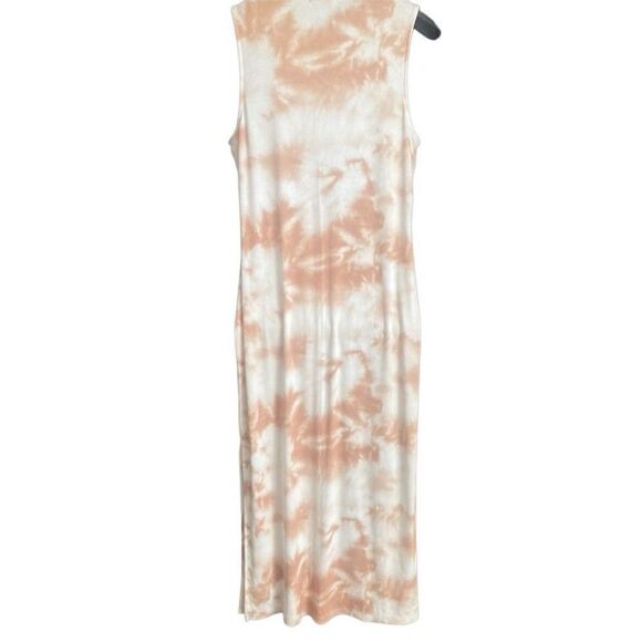NWT Gianni Bini Tan/Cream Tie Dyed Print Ribbed Maxi Dress. Size Large. - Picture 5 of 9